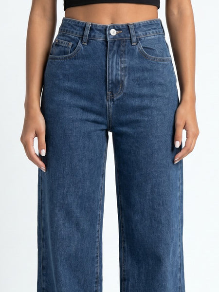 Women’s Smart Dark Blue High-Rise Regular Fit Stretchable Jeans