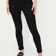 Women’s Black Slim-Fit High-Rise Stretchable Jeans