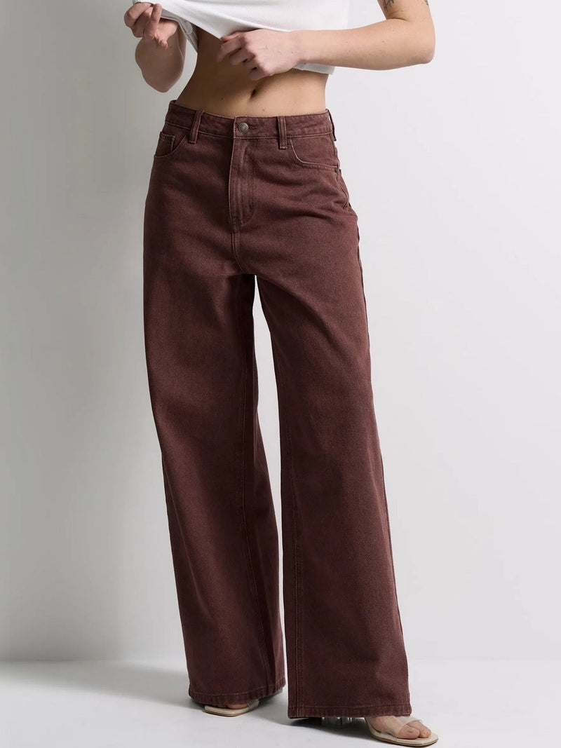 Women’s Loose Wide Leg High-Rise Stretchable Jeans