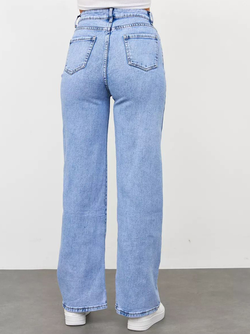 Women LIght Blue Light Fade Embellished Jeans