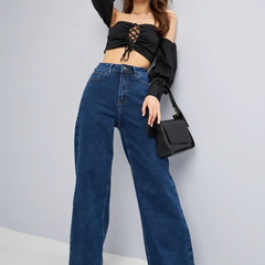 Women’s Smart Wide Leg High-Rise Stretchable Jeans