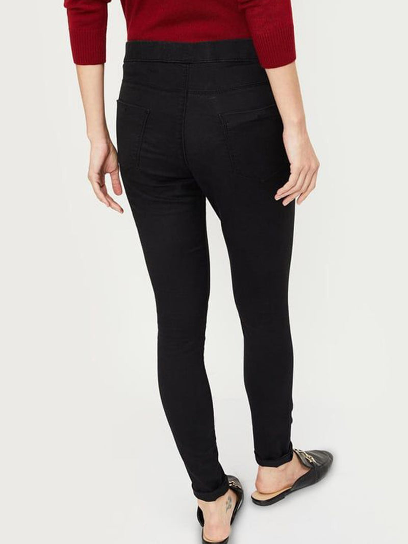 Women’s Black Slim-Fit High-Rise Stretchable Jeans