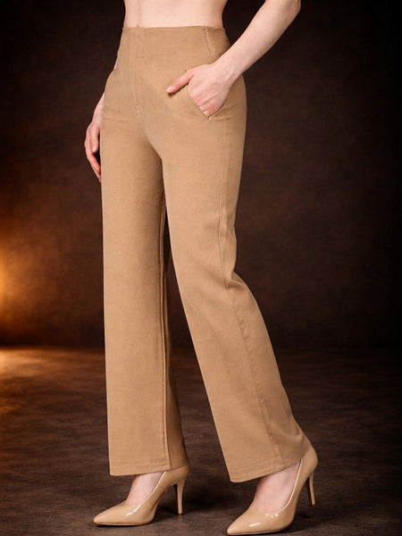 Women’s Smart High-Rise Flared Stretchable Trousers
