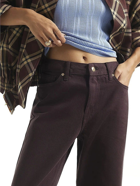 Women’s Chocolate colour High-Rise Wide Leg Stretchable Jeans