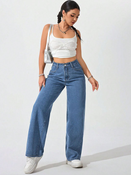 Women's Comfort High-Rise No Fade Stretchable Bootcut Jeans