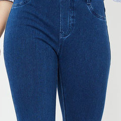 Women’s Light Blue Slim-Fit High-Rise Stretchable Jeans