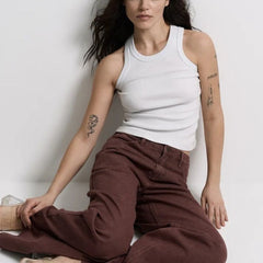 Women’s Loose Wide Leg High-Rise Stretchable Jeans