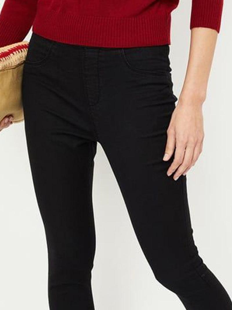 Women’s Black Slim-Fit High-Rise Stretchable Jeans