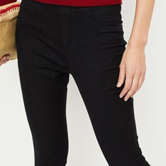 Women’s Black Slim-Fit High-Rise Stretchable Jeans